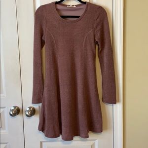 Purple sweater dress